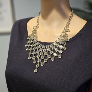 Ann Taylor Gold Cascading Bib Necklace